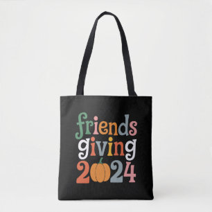 Bolsa Tote Amigos Retro Dando Ação de Graças Outono 2024