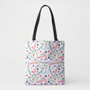 Bolsa Tote Amizade Colorida e Banda de Bandas de Boas Víblias