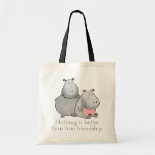 Bolsa Tote Amizade verdadeira Hippo Tote Bag