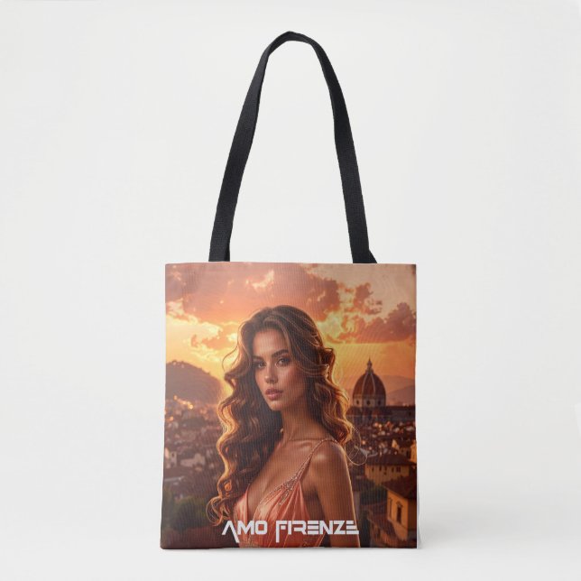 BOLSA TOTE AMO FIRENZE - EU AMO FLORENCE - ITÁLIA (Frente)