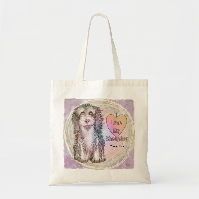 Bolsa Tote Amo meu cão de pastor (Frente)