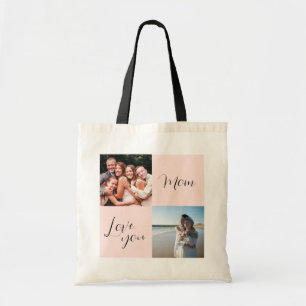 Bolsa Tote "Amo-te mãe" presente de fotografia sentimental pa