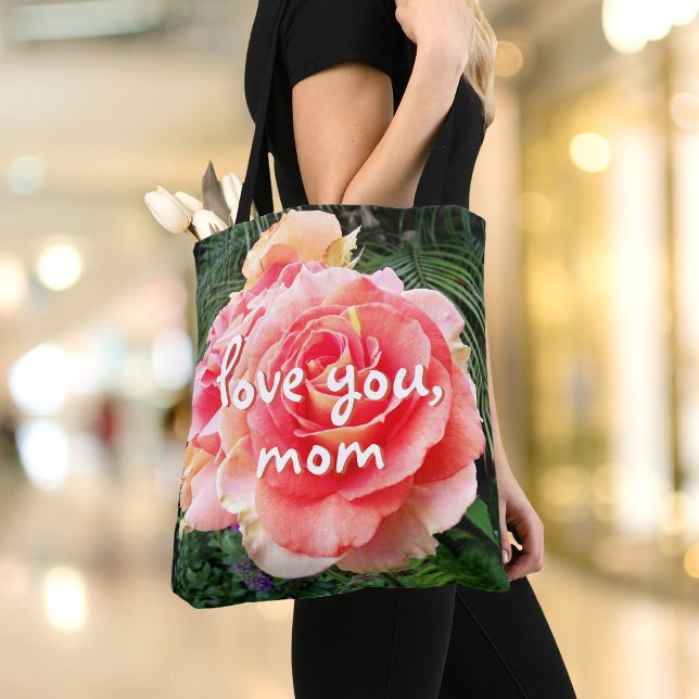 Bolsa Tote Amo-Te Mamãe, Mande Foto Rosa Rosa Rosa Rosa Rosa  (Criador carregado)