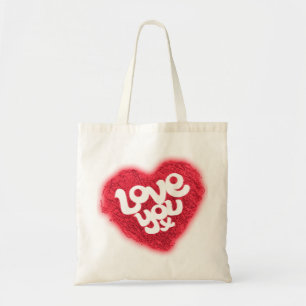 Bolsa Tote Amo-te... o coração vermelho...