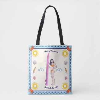 Bolsa Tote Among the waves, she finds herself.