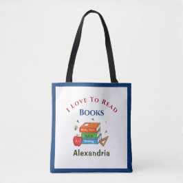 Bolsa Tote Amor A Ler Livros Leitura Personalizar