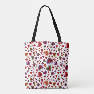 Bolsa Tote Amor, alegria corações 2