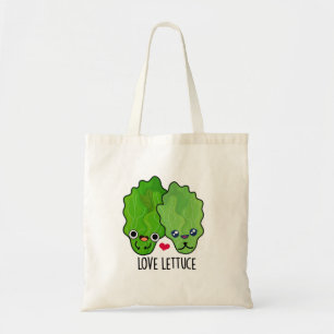 Bolsa Tote Amor Alface Cute Veggie Pun