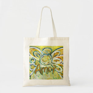 Bolsa Tote Amor Angel Word Art Tote Bags