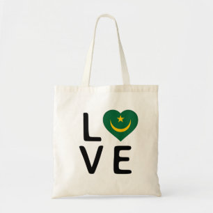 Bolsa Tote Amor - Bandeira da Mauritânia