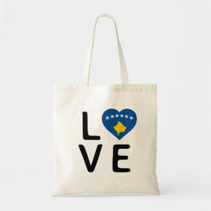 Bolsa Tote Amor - Bandeira do Kosovo