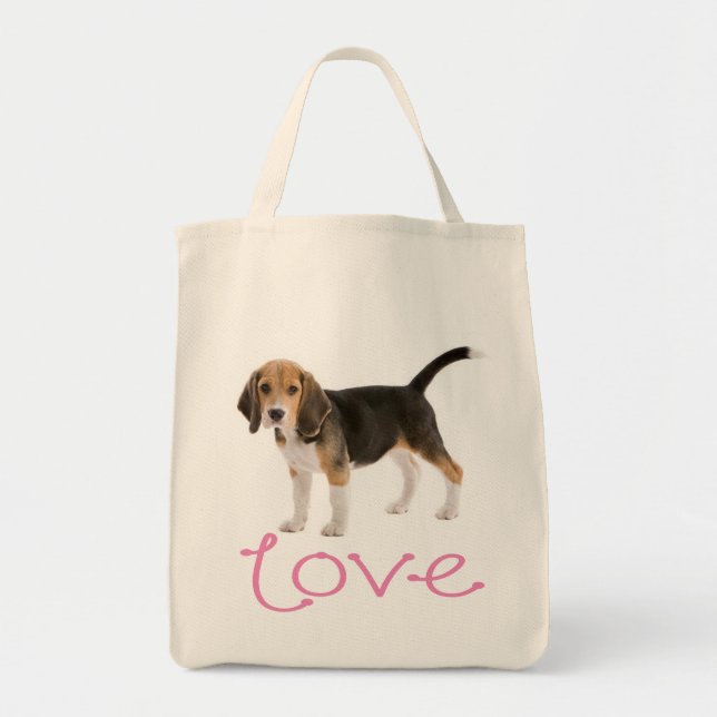 Bolsa Tote Amor Beagle Dog Canvas Totebag (Frente)
