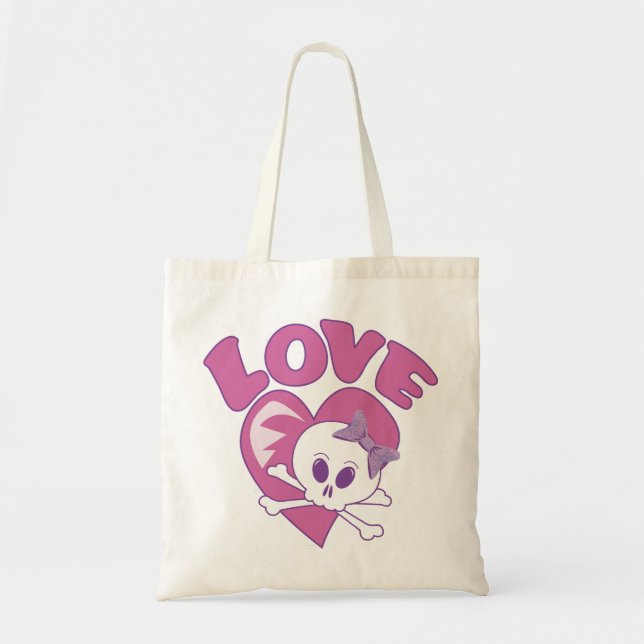 Bolsa Tote Amor crânio (Frente)