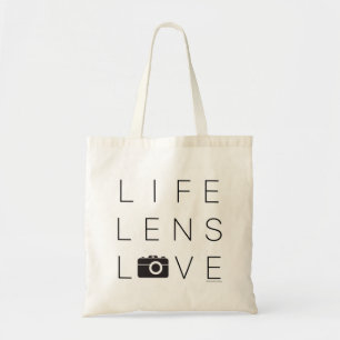Bolsa Tote AMOR da LENTE da VIDA da sacola   do fotógrafo