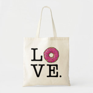 Bolsa Tote Amor da rosquinha engraçado