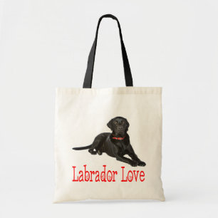 Bolsa Tote Amor de Cão Negro Labrador