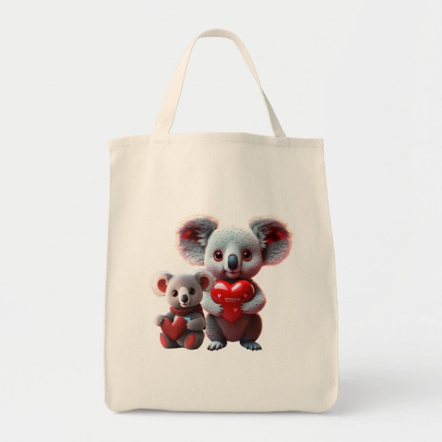 Bolsa Tote Amor de Koala: Um Laço da Natureza (Frente)