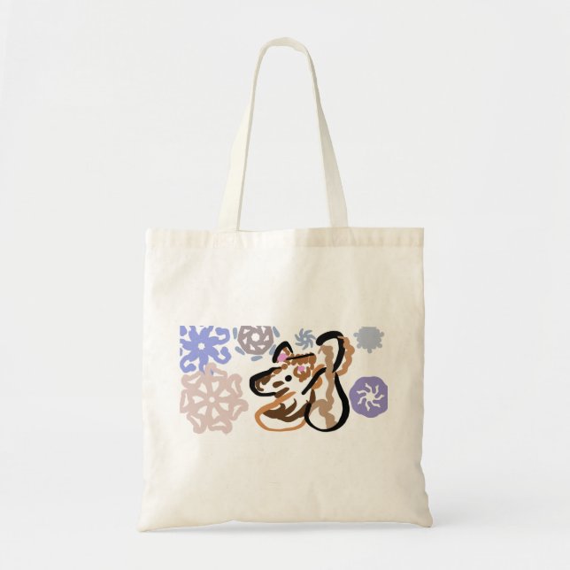 Bolsa Tote Amor de lobo no inverno (Frente)