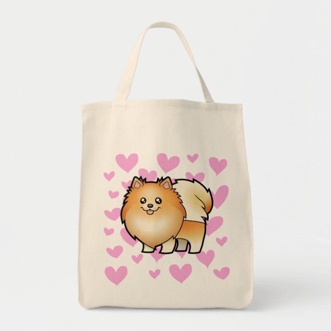 Bolsa Tote Amor de Pomeranian (Frente)