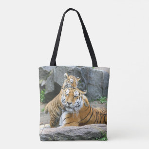 Bolsa Tote Amor De Tigre E Cubo