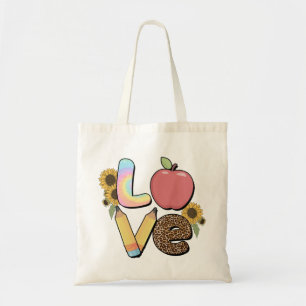 Bolsa Tote Amor - Design de Professores Coloridos com Apple e