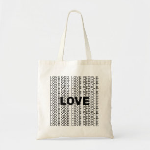 Bolsa Tote Amor Deus Ame Pessoas Citação Repetir Texto Cristã