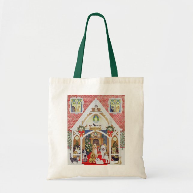 Bolsa Tote Amor do alojamento do azevinho (Frente)