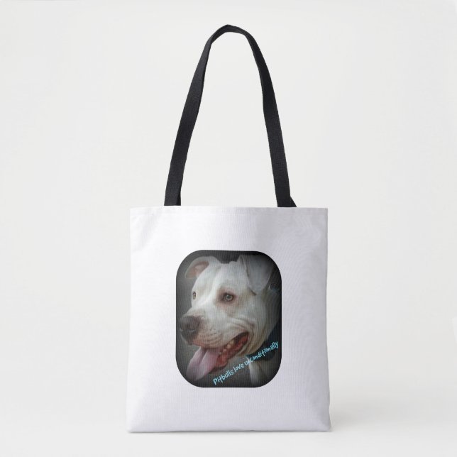 Bolsa Tote Amor do pitbull (Frente)