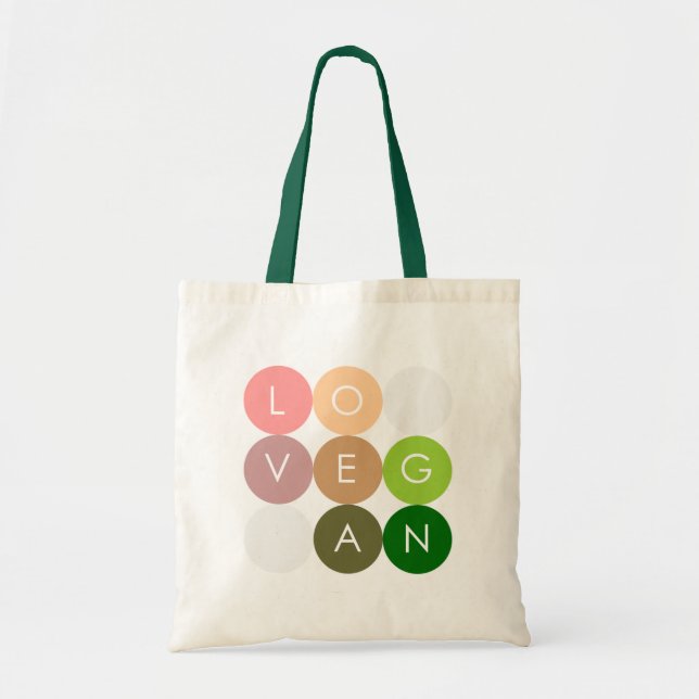 Bolsa Tote Amor do ponto do Vegan (Frente)