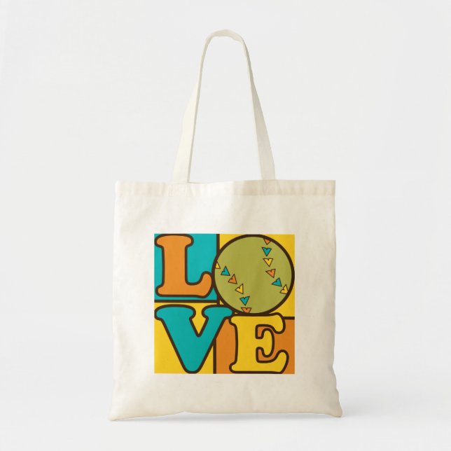 Bolsa Tote Amor do softball (Frente)