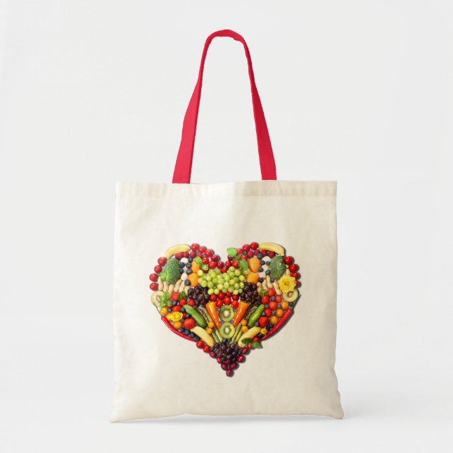 Bolsa Tote AMOR do VEGAN - seu coração (Frente)