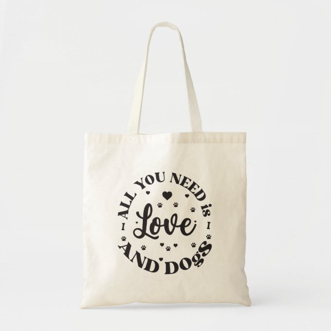 Bolsa Tote "Amor e Cachorros" (Frente)