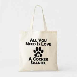 Bolsa Tote Amor e cocker spaniel