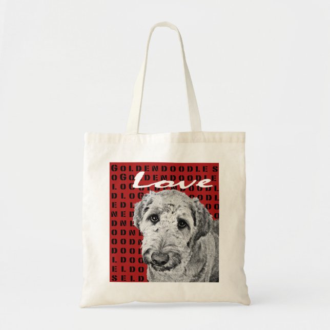 Bolsa Tote Amor Goldendoodles (Frente)