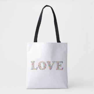 Bolsa Tote AMOR - grãos de café coloridos