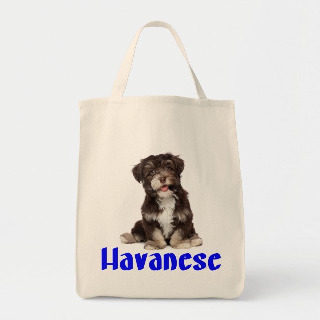 Bolsa Tote Amor Havanês Cão Cachorro Saco (Frente)