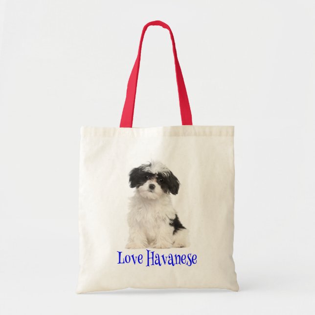 Bolsa Tote Amor Havanês Cão Cachorro Saco (Frente)