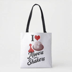Bolsa Tote Amor Movers e Shakers Lema do Jogo de Tabuleiro Le