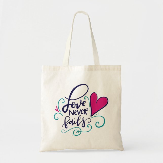 Bolsa Tote Amor nunca falha (Frente)