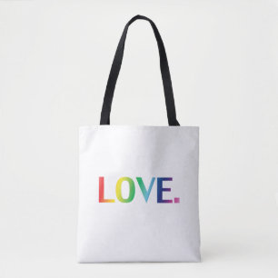 Bolsa Tote Amor, orgulho lgbt lgbtq gay cor do arco-íris