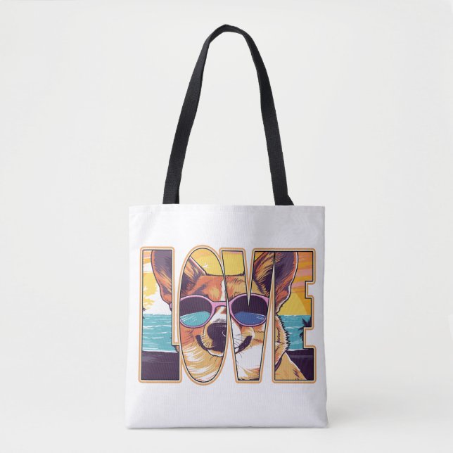 Bolsa Tote Amor pelo Corgi (Frente)
