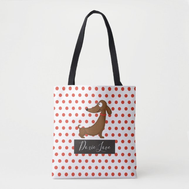 Bolsa Tote Amor por Dachshund (Doxie) (Frente)