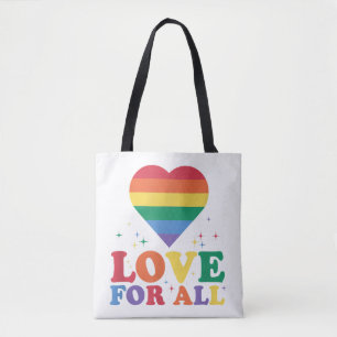 Bolsa Tote Amor por Todos os LGBTQ Rainbow Priorde Gay LGBT