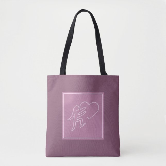 BOLSA TOTE AMOR (RASPBERRY) (Frente)