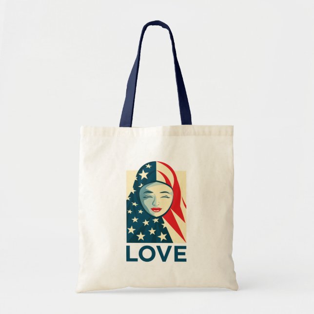 Bolsa Tote Amor | Refugiados muçulmanos (Frente)