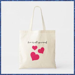 Bolsa Tote Amor Rosa Bonito É Tudo O Que Você Precisa De Cora
