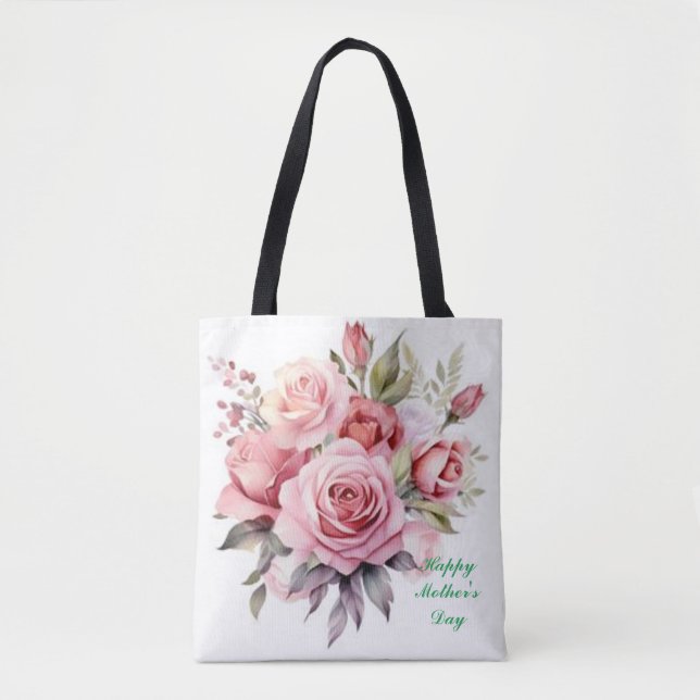 Bolsa Tote Amor Sangrento: Mãe Floral Favorita (Frente)