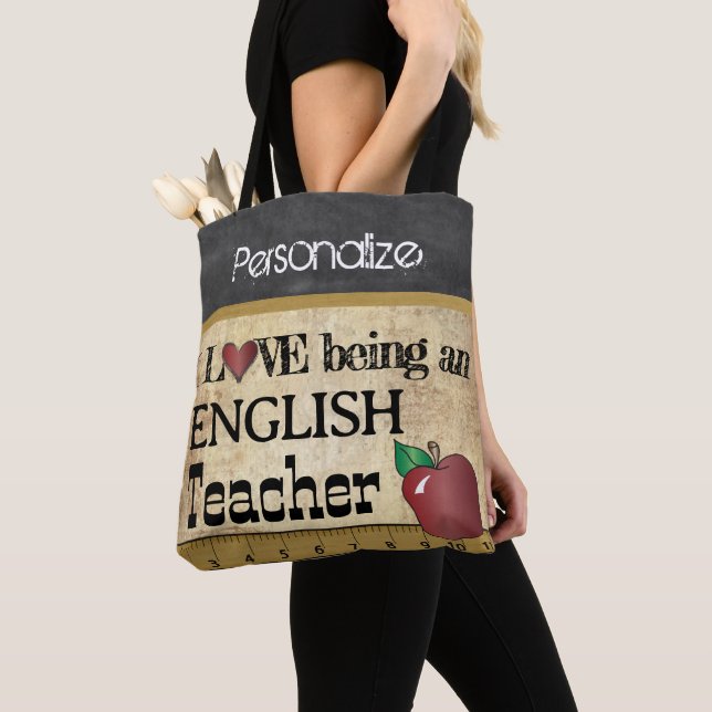 Bolsa Tote Amor ser professor 🍎 inglês | DIY Name (Close Up)