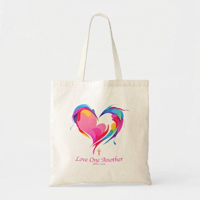 Bolsa Tote Amor Um Ao Outro Bíblia Verse John 1334 (Frente)