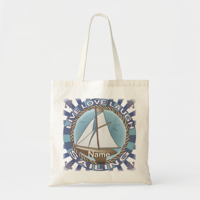 Bolsa Tote Amor Vela Velero (Frente)